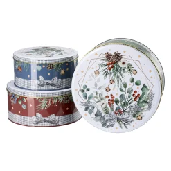 Set 3 biscuit tins